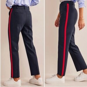 Boden Kew Side Stripe Trousers Pants Blue US Size 16 18 Office Work Business
